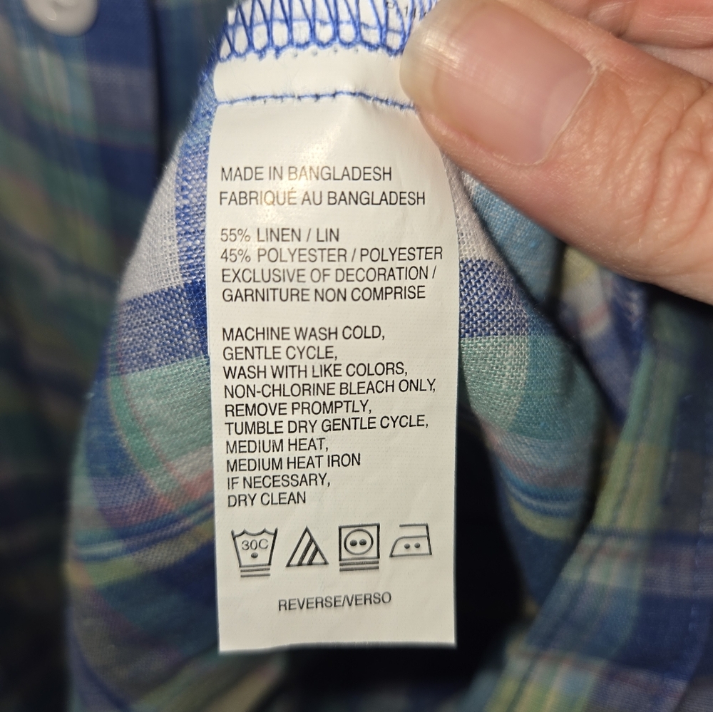 Men's Izod Pastel Colors Plaid Button Up Shirt Size XL - Picture 4 of 6